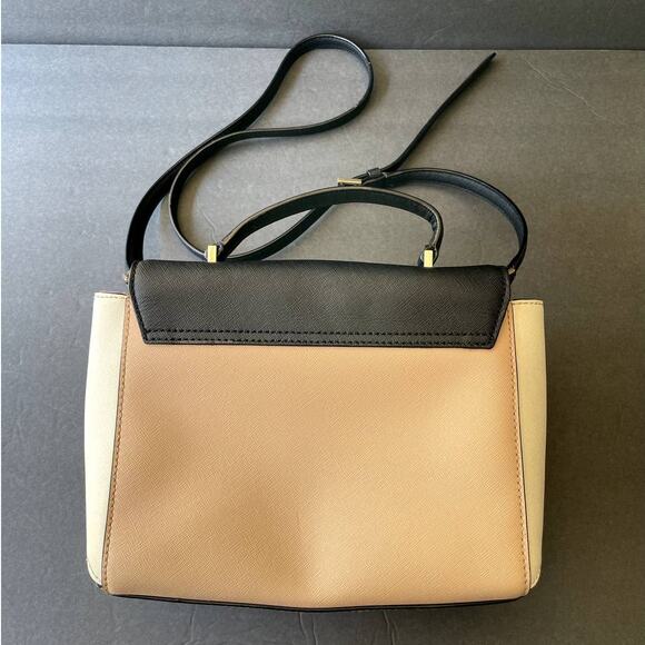Kate Spade Paterson Court Brynlee Satchel Purse Beige Black Cream *READ* - Picture 10 of 11